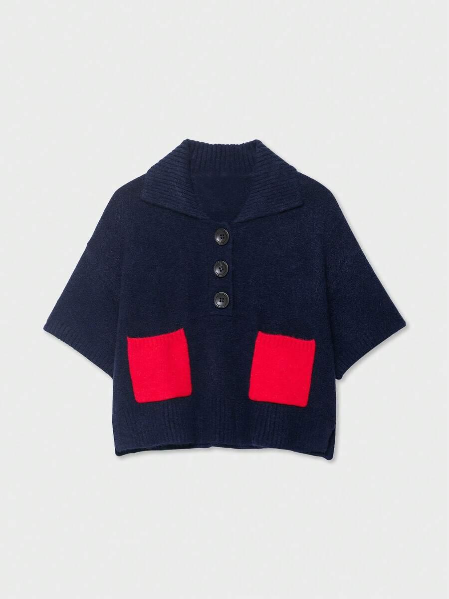 sweter z krótkim rękawem