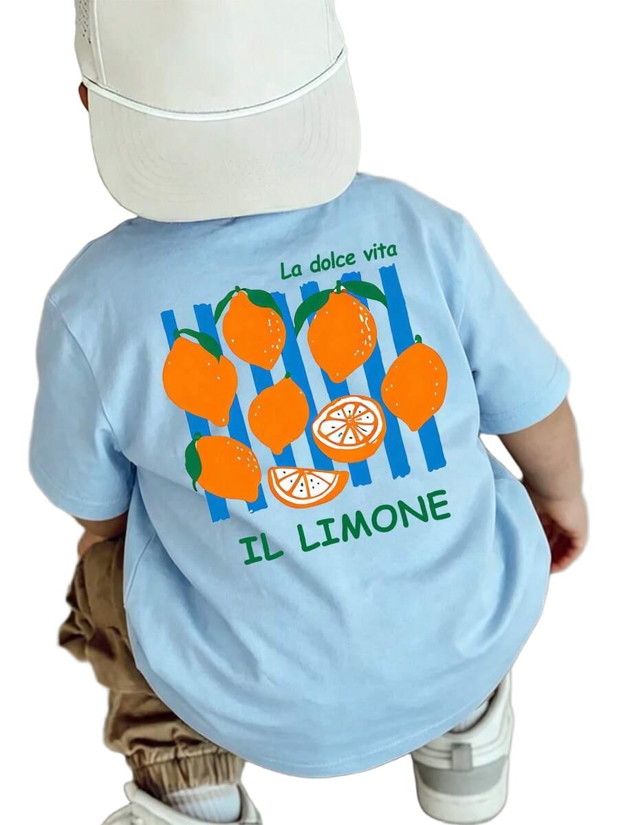 T-SHIRT Z NADRUKIEM NA PLECACH