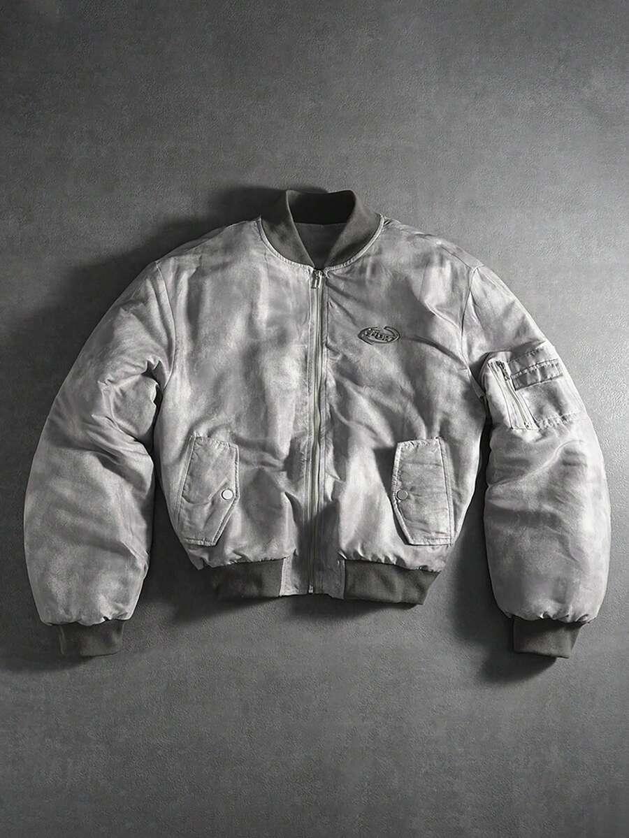 szara kurtka bomber