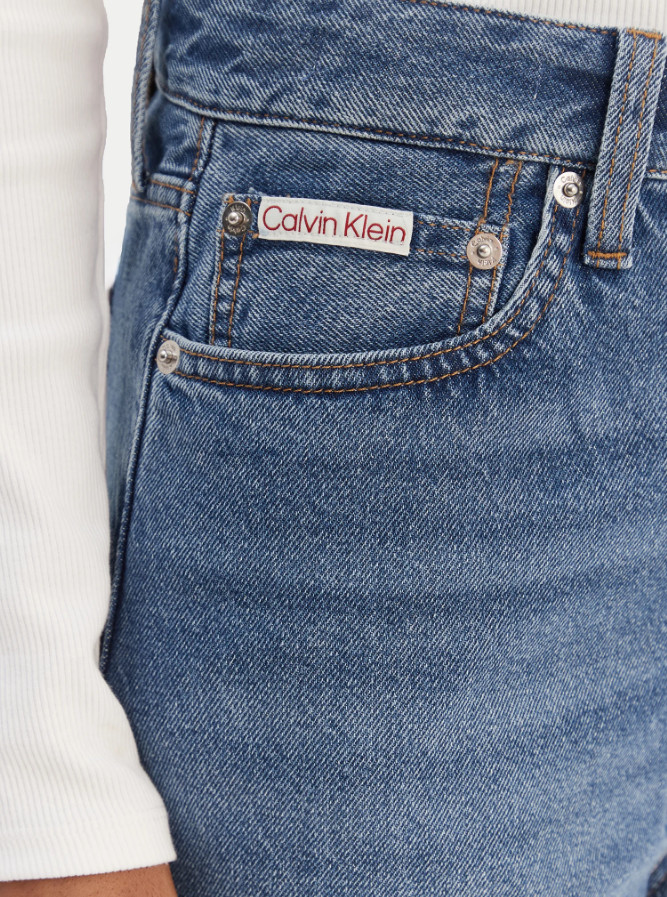 niebieskie spodnie barrel jeans