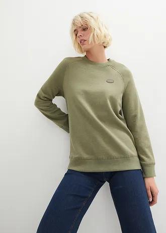 ZIELONA BLUZA OKRĄGŁY DEKOLT 
