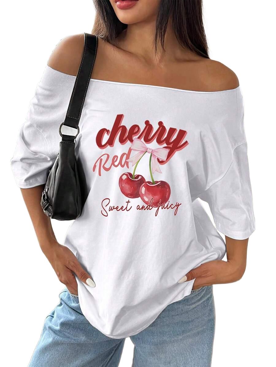 T-SHIRT OVERSIZE Z NADRUKIEM