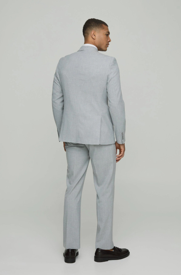 SZARA MARYNARKA JEDNORZĘDOWA SLIM FIT 