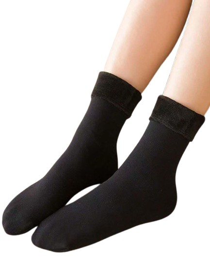 czarne skarpetki ocieplane 4-pack