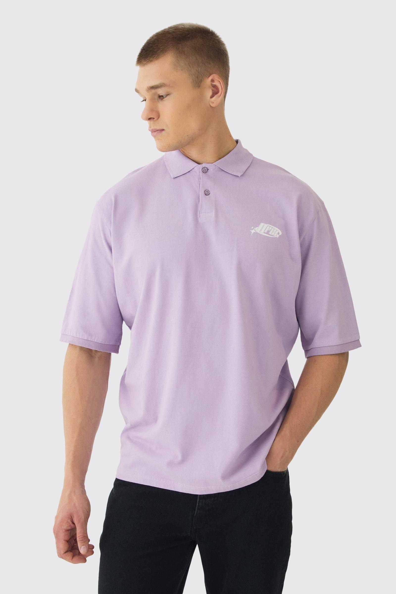fioletowa koszulka polo