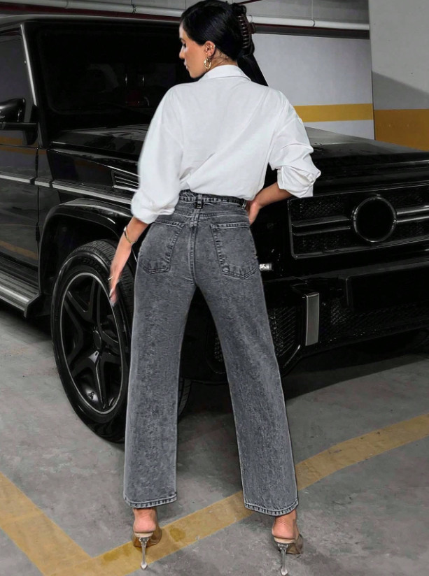 SZARE JEANSOWE SPODNIE