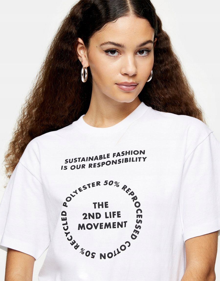 BIAŁY T-SHIRT PRINT 