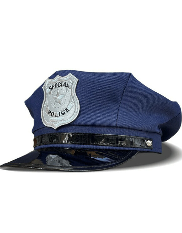 KOSTIUM GRANATOWA CZAPKA POLICJANTA 2szt.