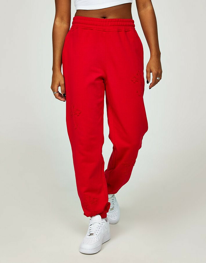 czerwone spodnie dresowe Emnity Jogger kieszenie