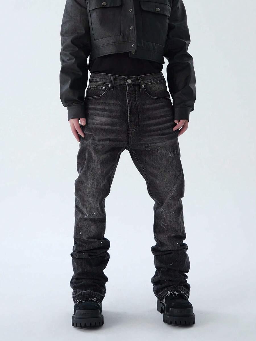 CZARNE SPODNIE JEANS