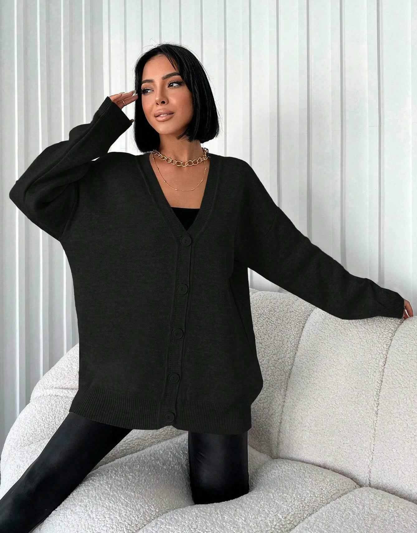 LUŹNY SWETER KARDIGAN