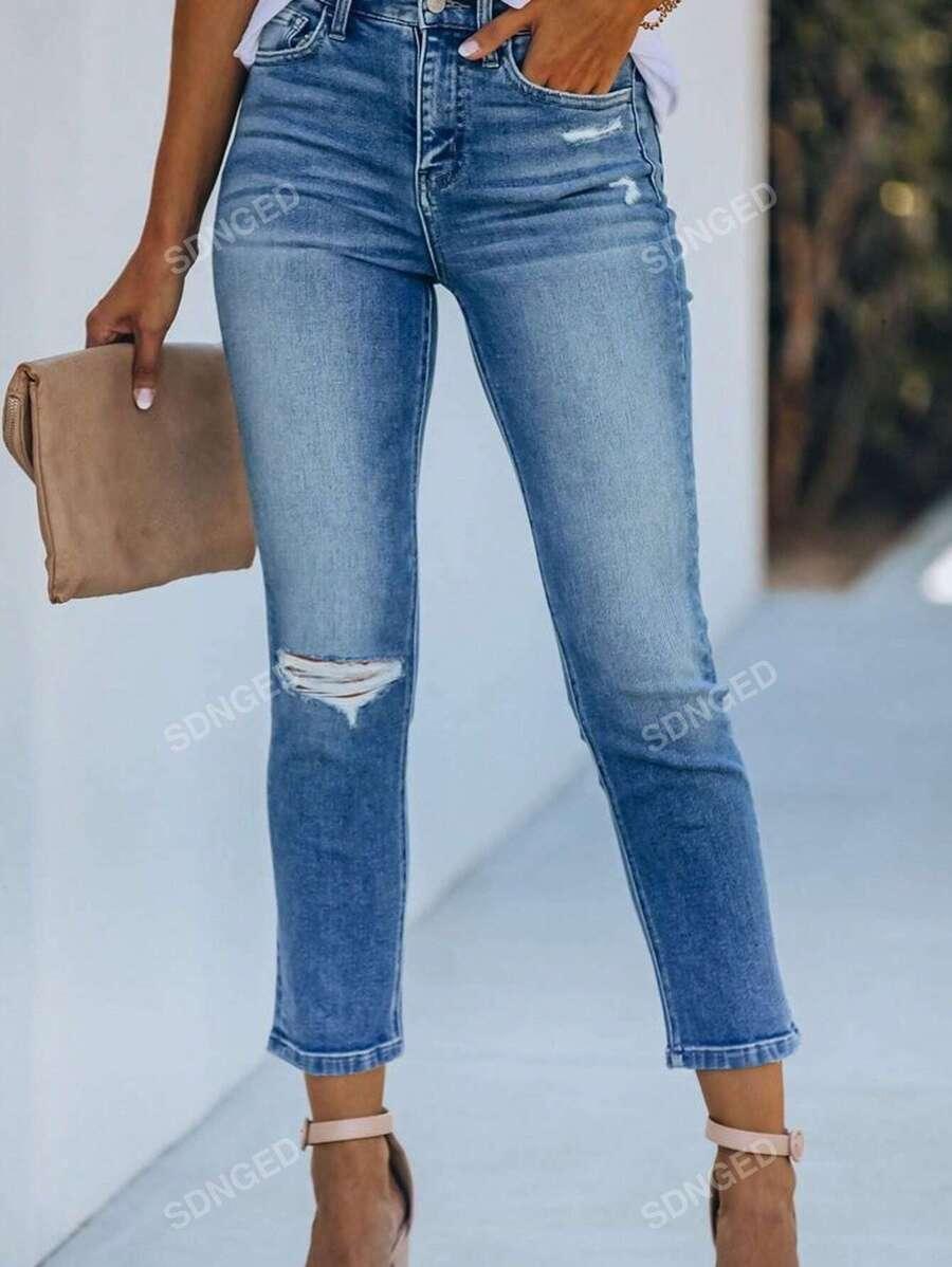 NIEBIESKIE SPODNIE JEANS