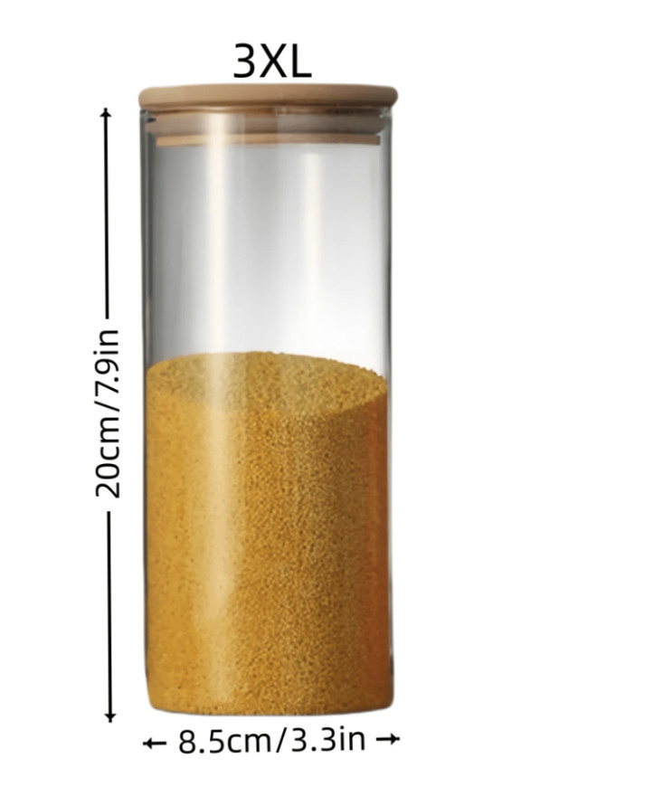 SZKLANY SŁOIK DO PRZECHOWYWANIA 1000ml