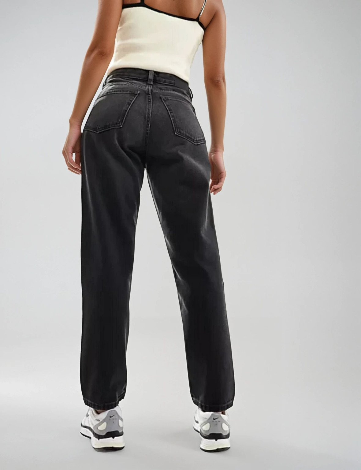 CZARNE SPODNIE JEANS