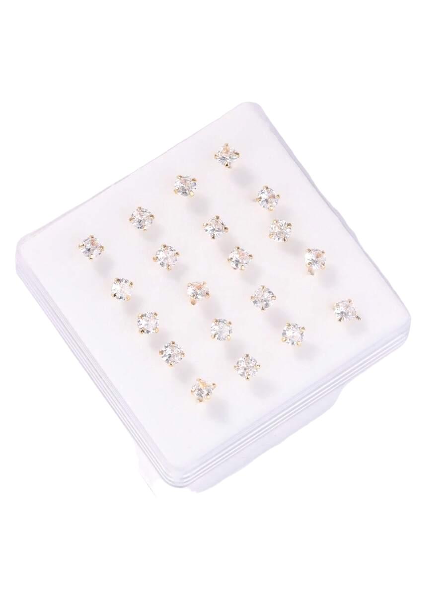 srebrne kolczyki do nosa 20-pack