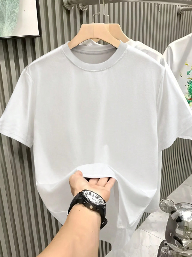 klasyczny biały gładki t-shirt basic