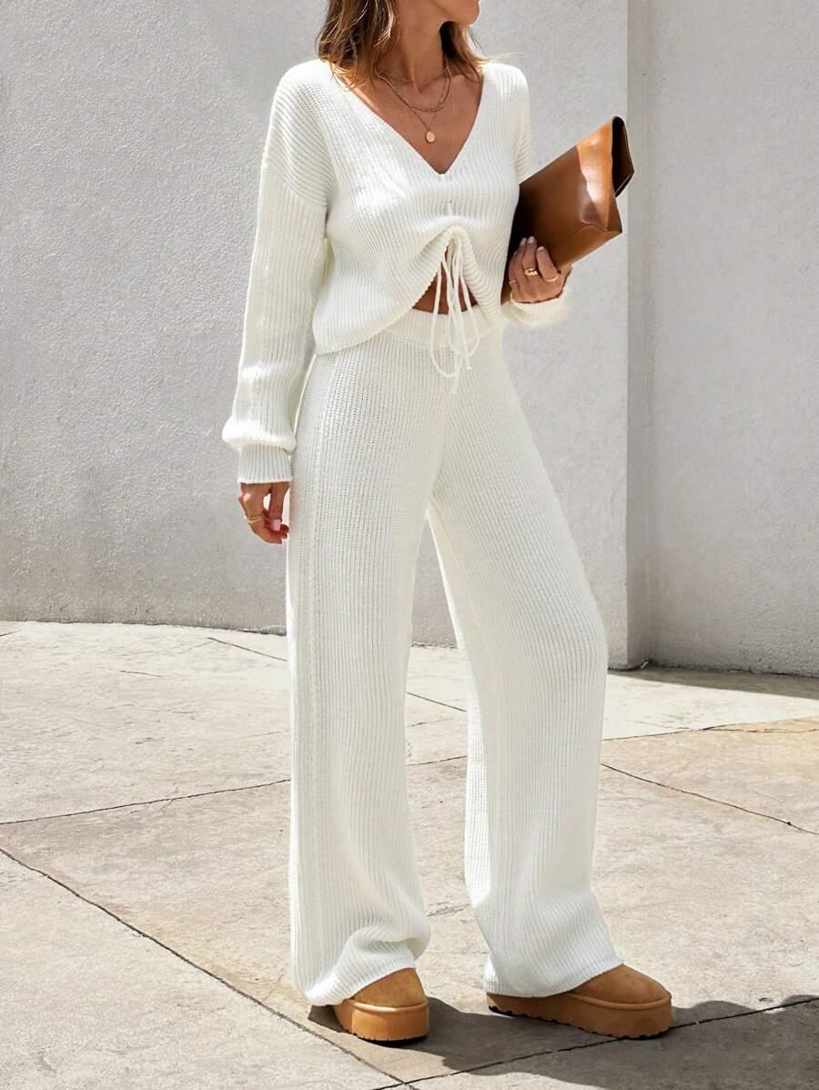 SPODNIE DZIANINA CASUAL