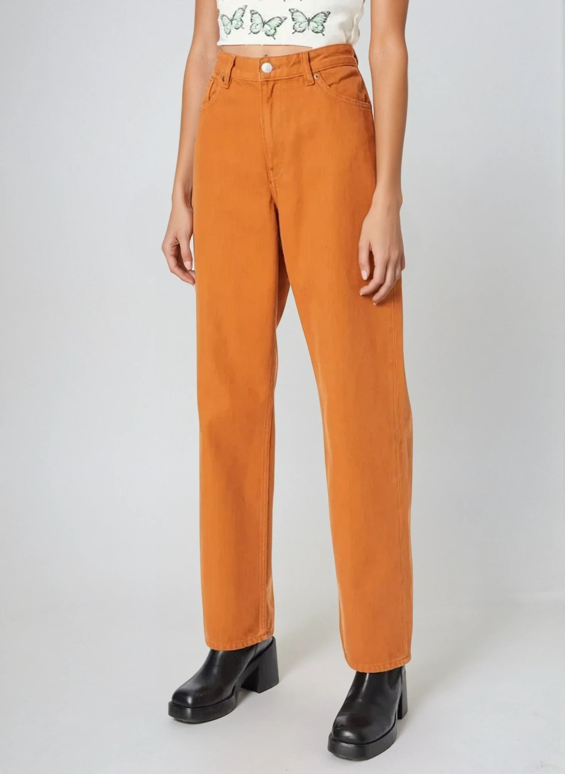 PROSTE SPODNIE JEANS WYSOKI STAN