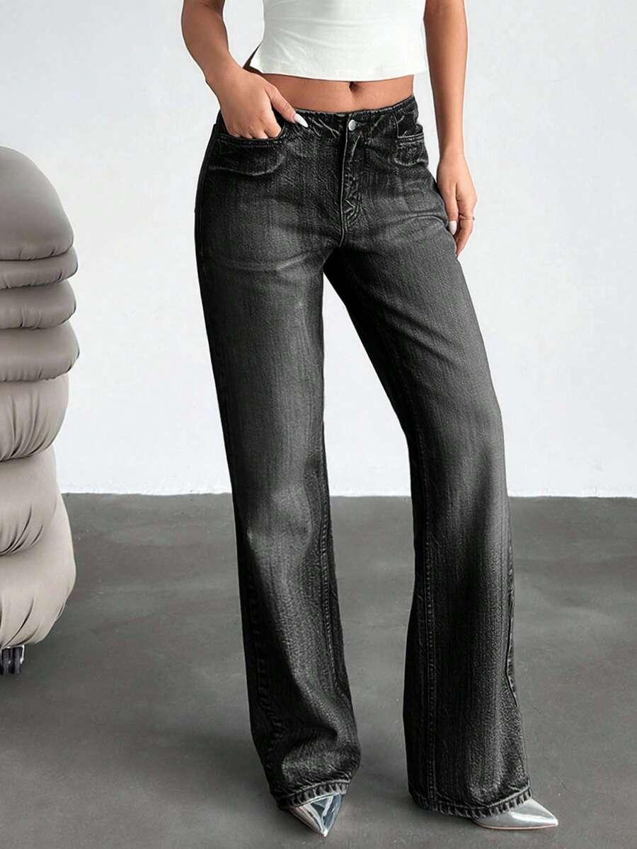 czarne spodnie jeans