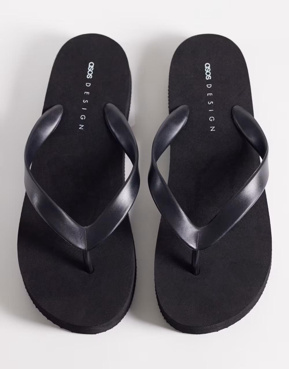 CZARNE JAPONKI CASUAL platforma