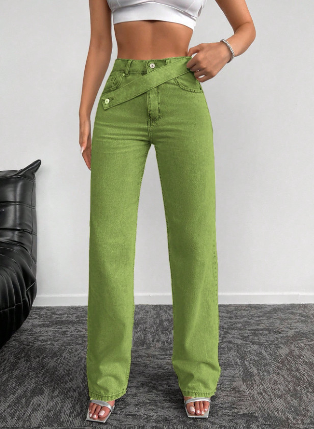 PROSTE SPODNIE JEANS WYSOKI STAN 