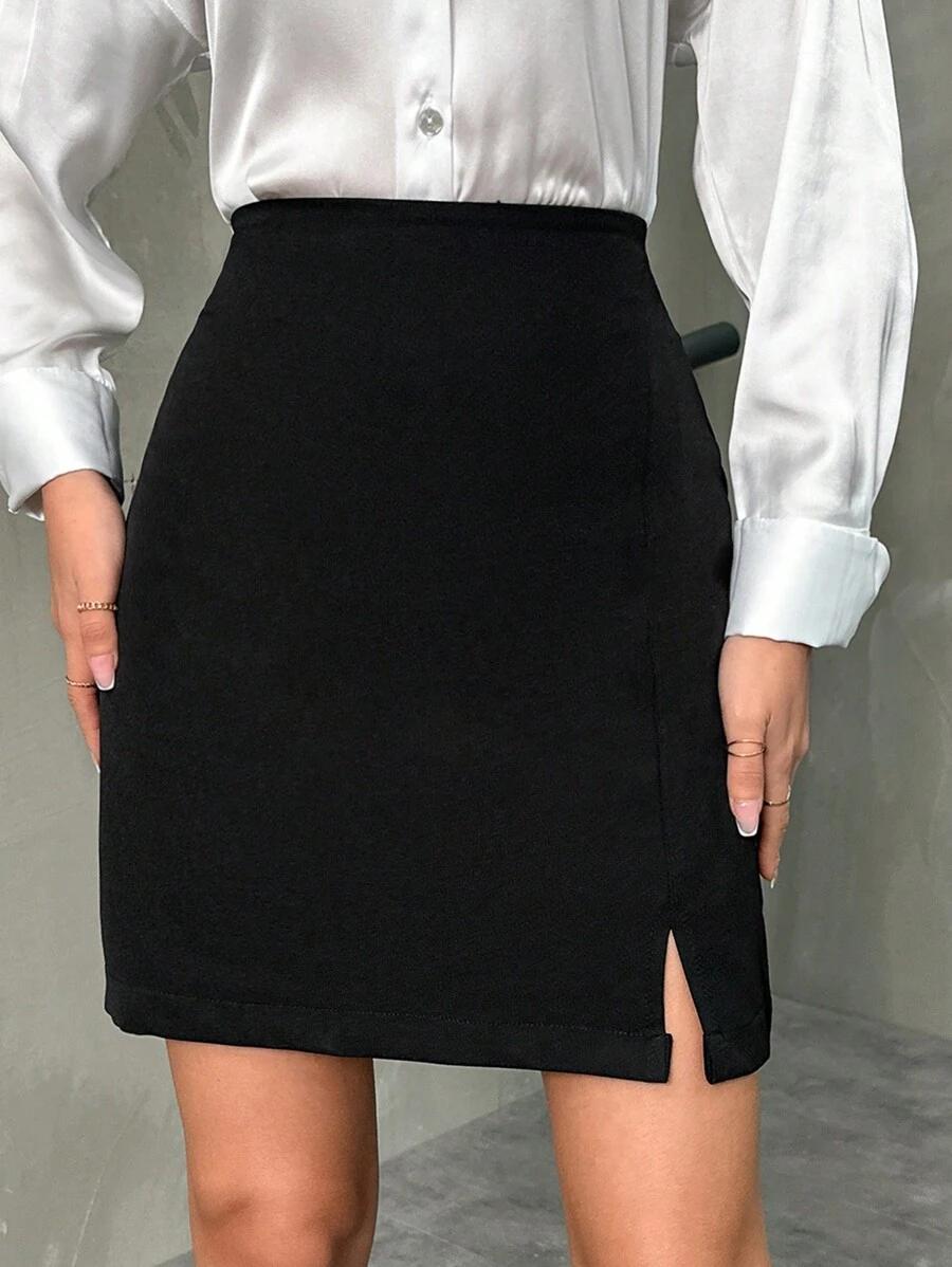 czarna mini spódnica