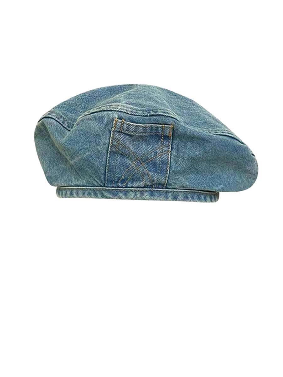 Czapka beret jeans