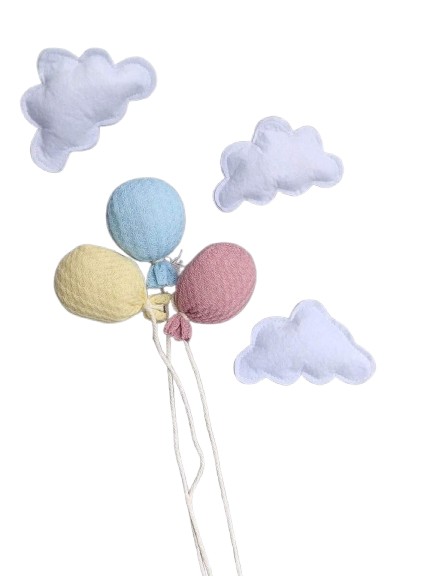 ozdoby na ścianę balony chmury