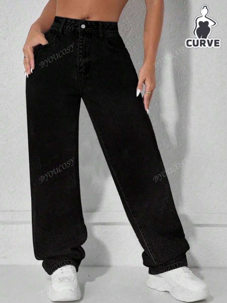 CZARNE SPODNIE JEANS