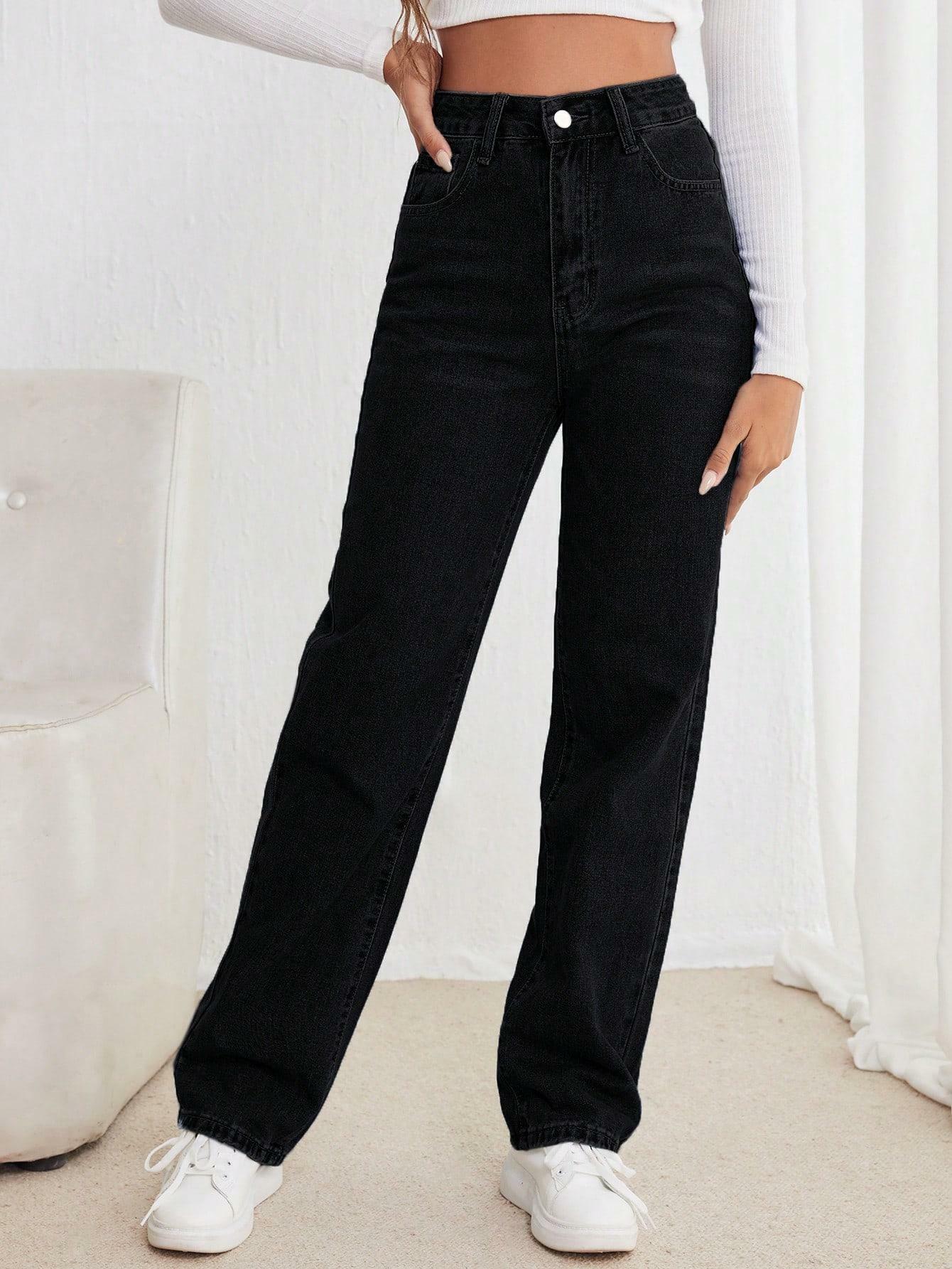CZARNE SPODNIE JEANS