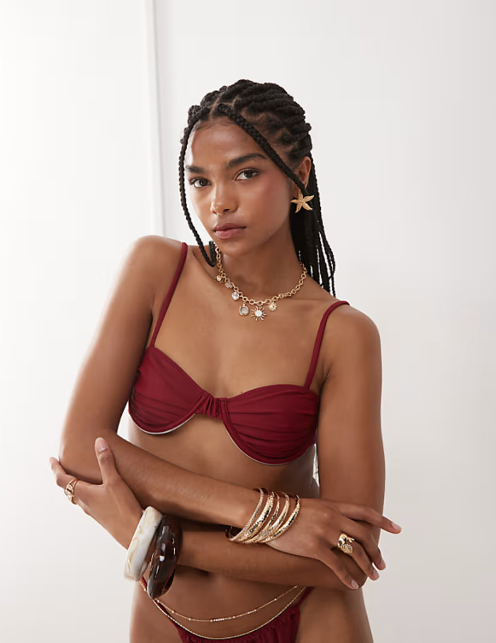 BURGUNDOWA góra od bikini