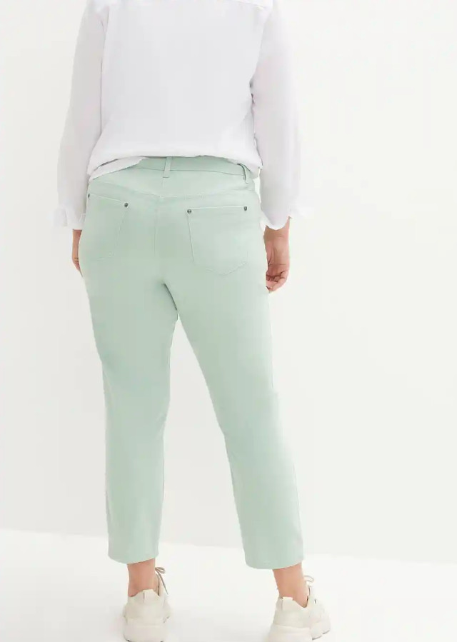 ZIELONE SPODNIE JEANS 7/8 CASUAL