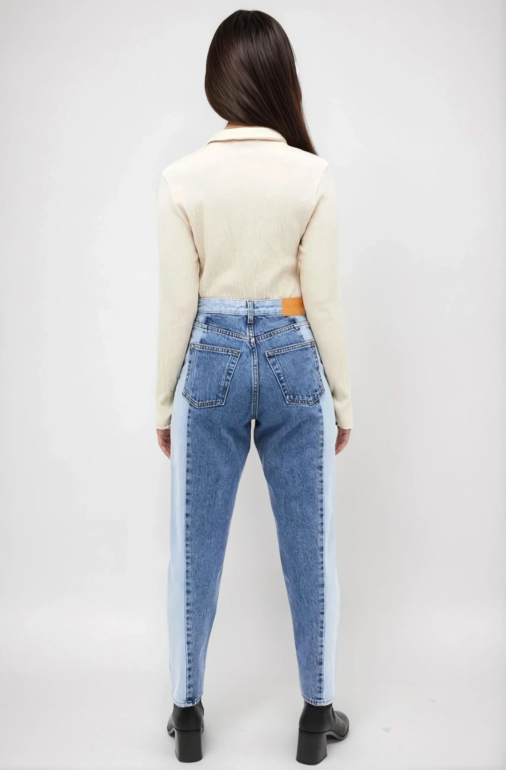 NIEBIESKIE SPODNIE KONTRAST JEANS