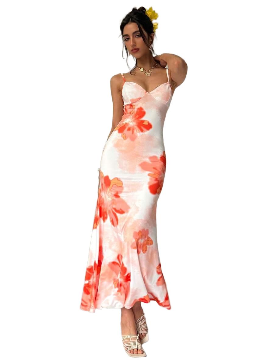 SUKIENKA MAXI W KWIATY 