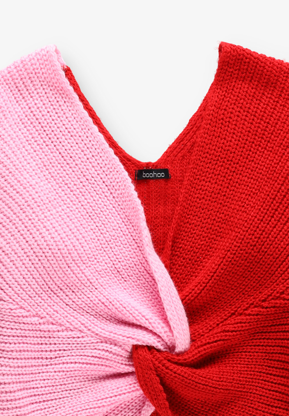 SWETER V-NECK KONTRAST 