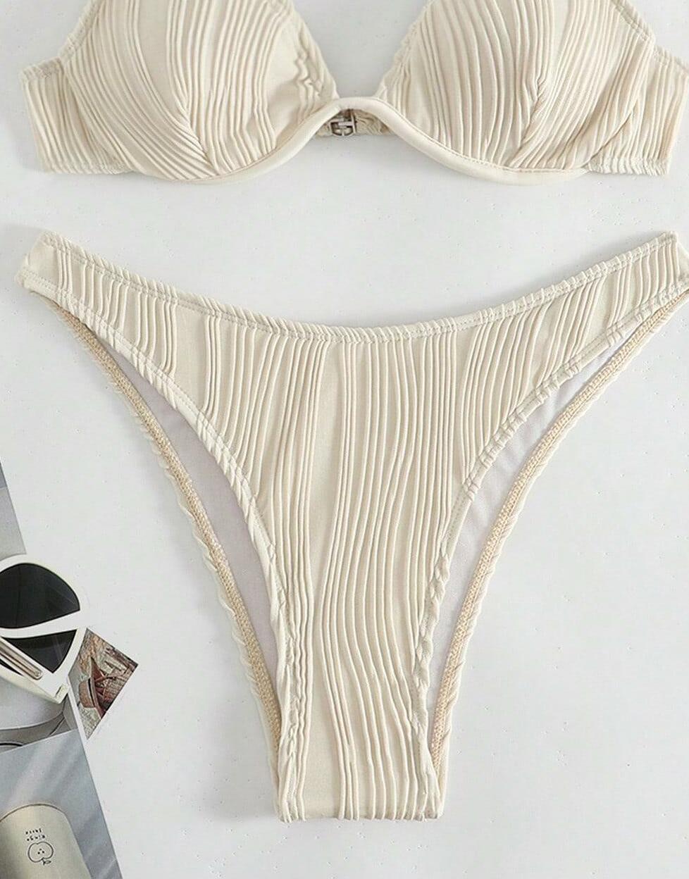 ecru dół od bikini prążki