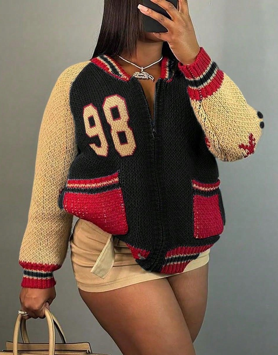 bluza dzianinowa zamek