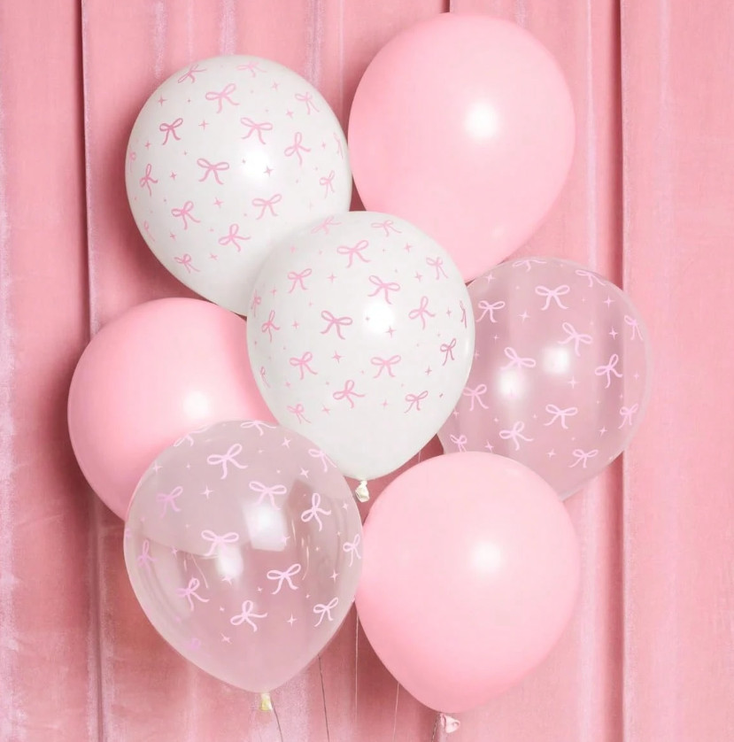 różowe balony 7szt