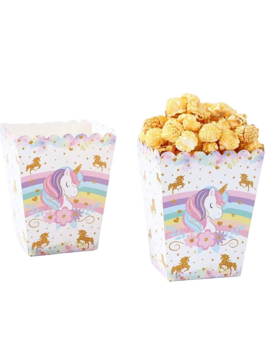 PUDEŁKA NA POPCORN JEDNOROŻEC 10SZT