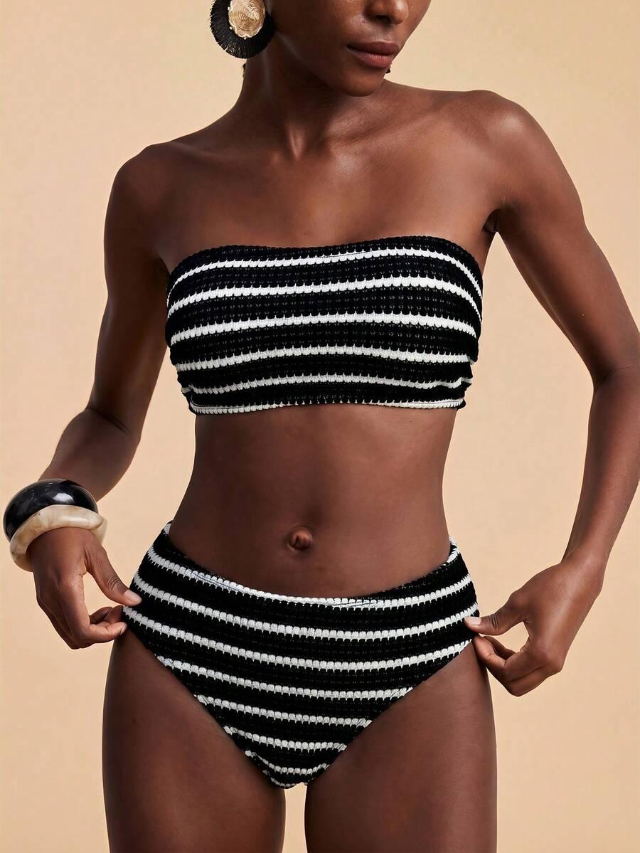 KOMPLET BIKINI WZÓR PASKI