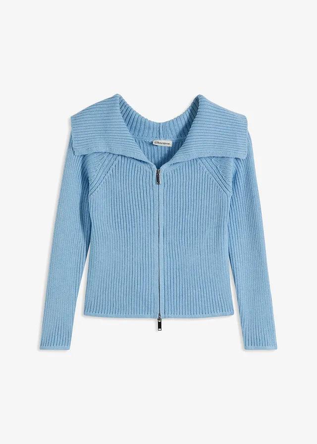 KRÓTKI SWETER ROZPINANY 