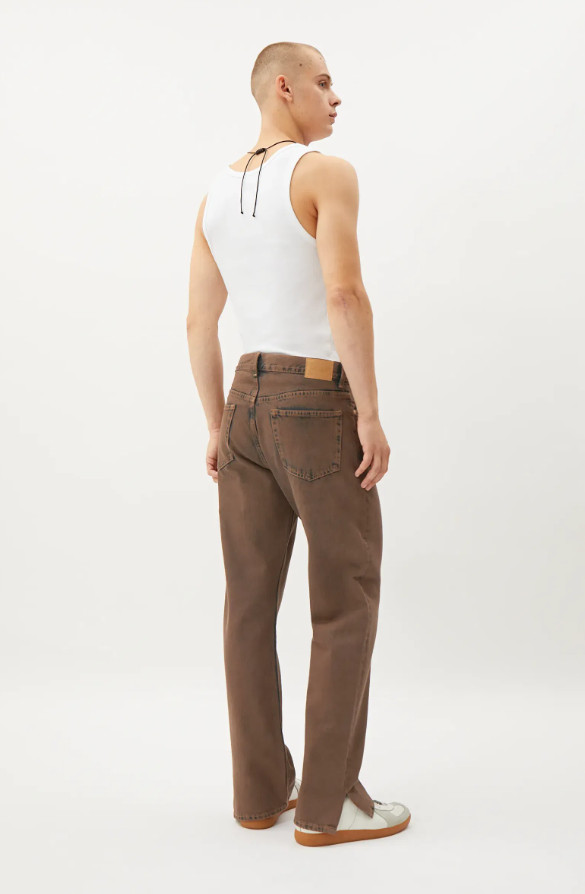 BRĄZOWE SPODNIE JEANS