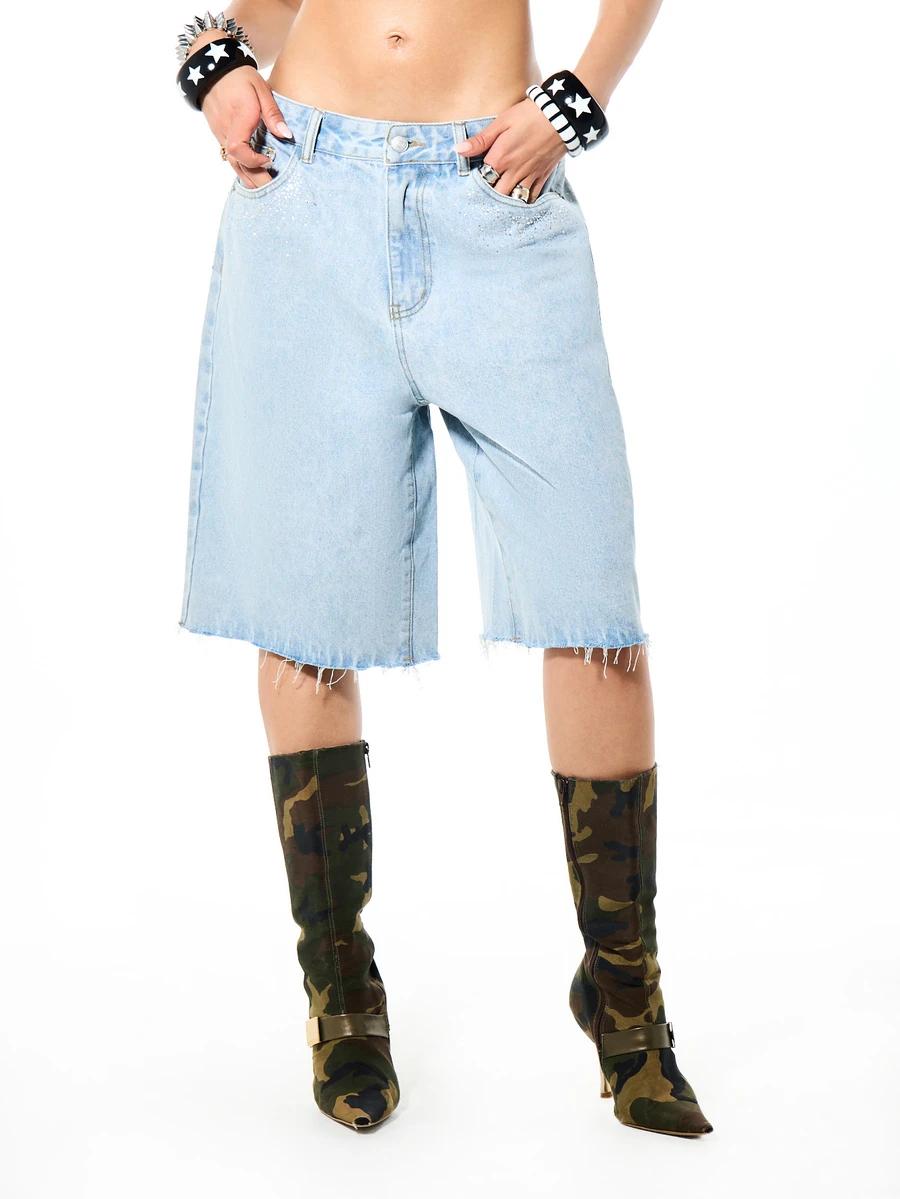 niebieskie SPODENKI JEANS