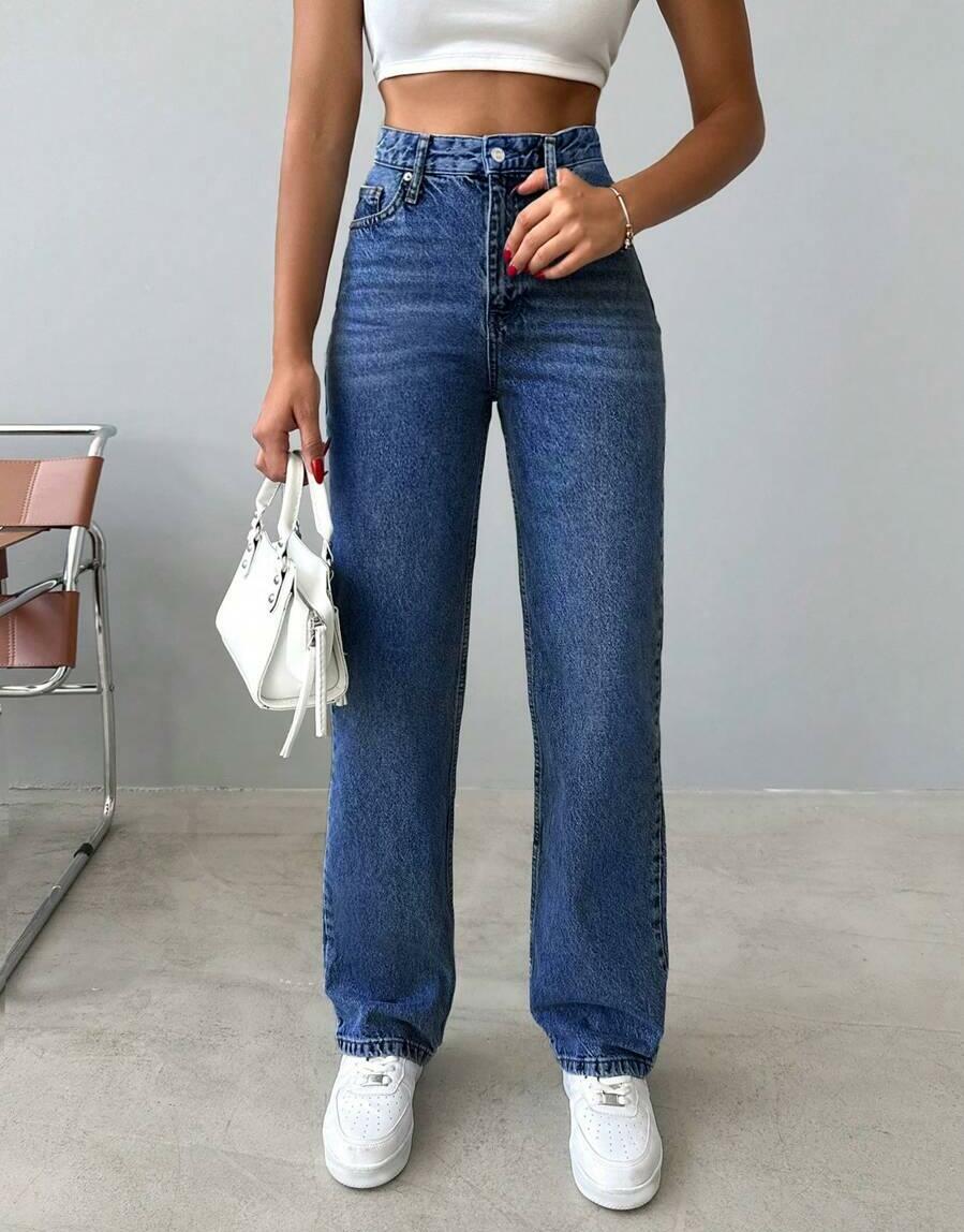 NIEBIESKIE SPODNIE JEANS