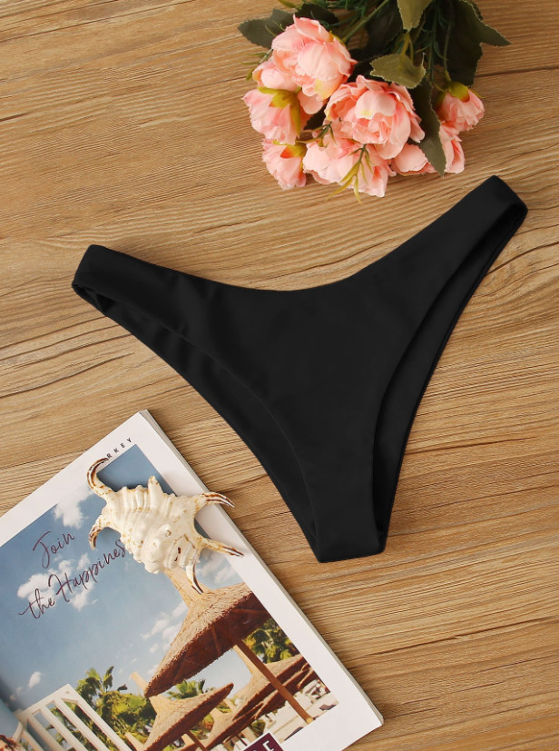 czarny gładki DÓŁ OD BIKINI 