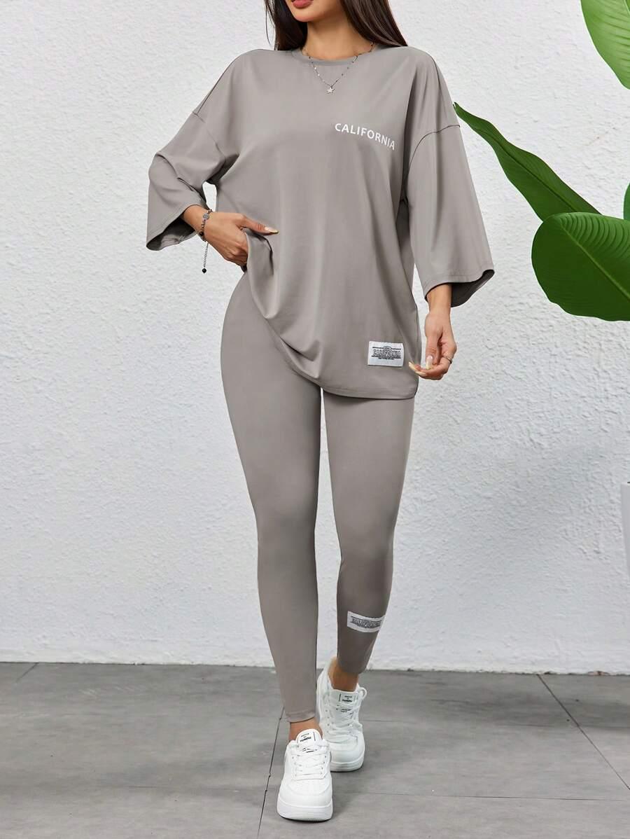 t-shirt legginsy komplet
