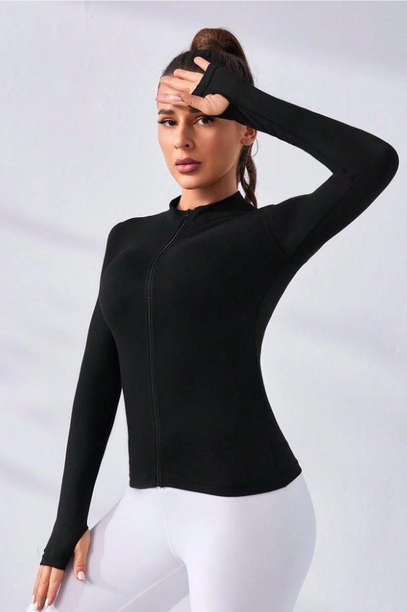 CZARNA ROZPINANA SPORTOWA BLUZA