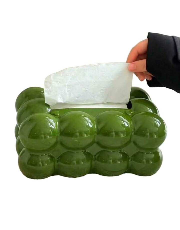 zielony pojemnik na chusteczki