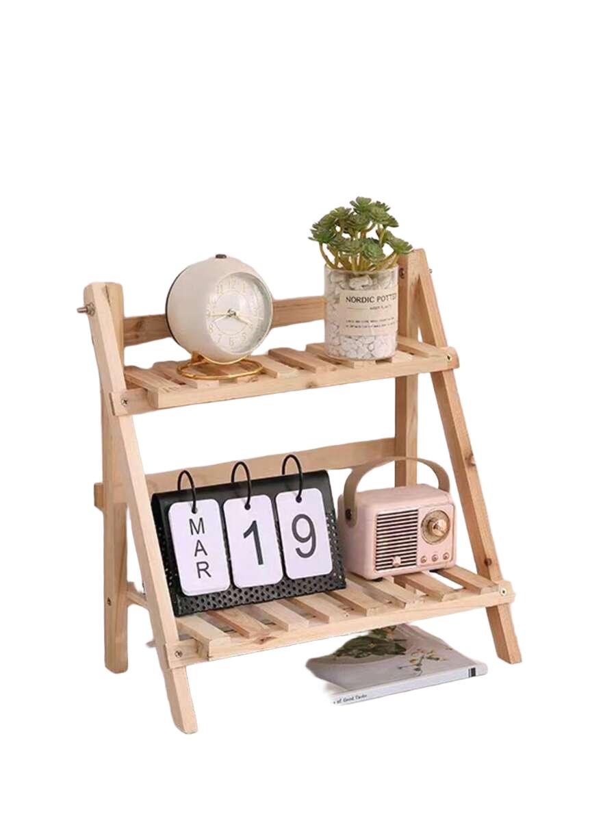 drewniany mini regał organizer na biurko