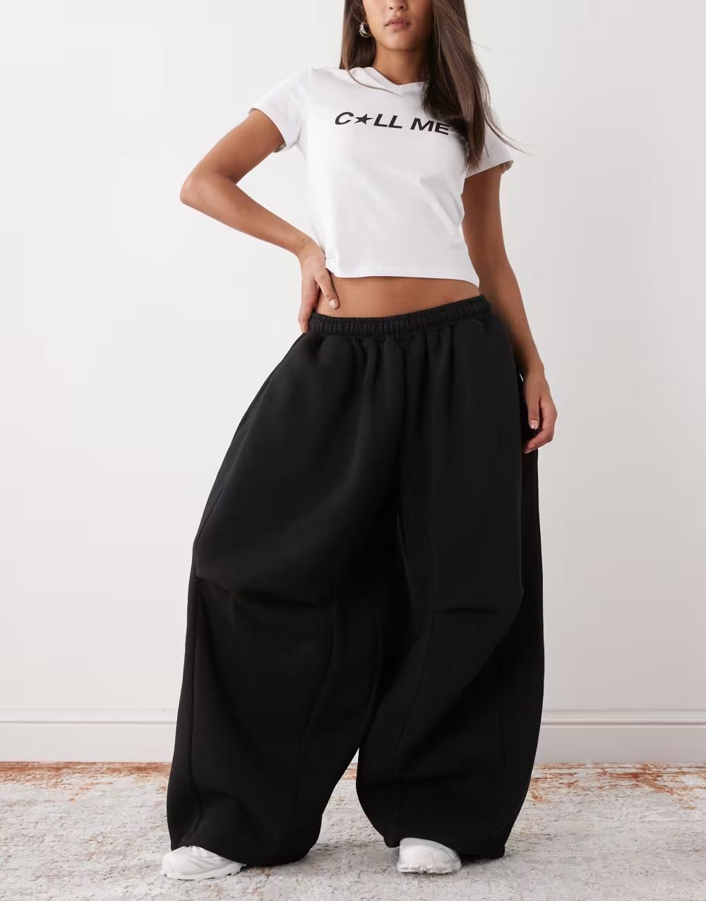 CZARNE SPODNIE DRESOWE CASUAL